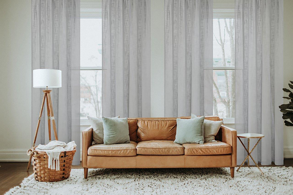 Fertiggardine Softy - Polyester - Grau - 140 x 245 cm