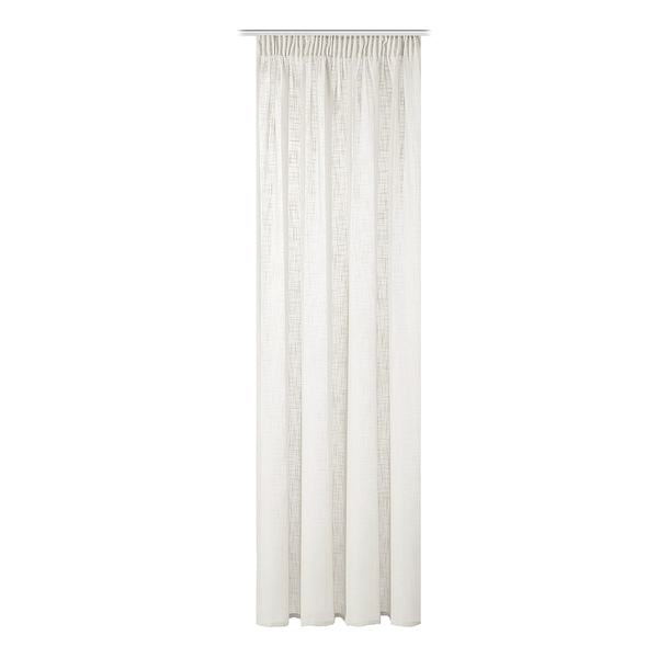 Fertiggardine Softy - Polyester - Wollweiß - 140 x 225 cm