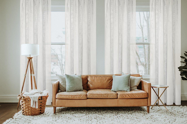 Fertiggardine Softy - Polyester - Wollweiß - 140 x 225 cm