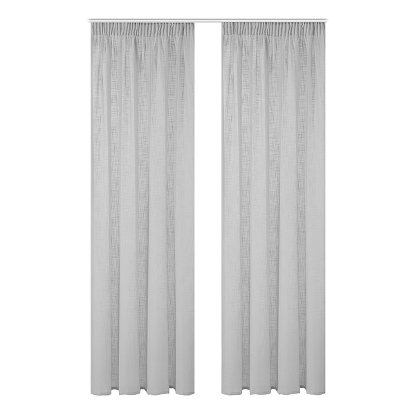 Fertiggardine Softy 2er-Set - Polyester - Grau - 140 x 245 cm