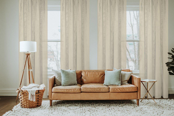 Ösenschal Softy - Polyester - Beige - 140 x 225 cm