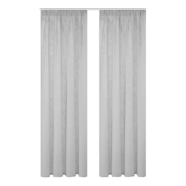 Fertiggardine Softy 2er-Set - Polyester - Grau - 140 x 225 cm