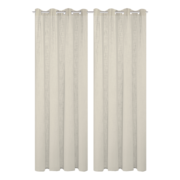 Ösenschal Softy 2er-Set - Polyester - Taupe - 140 x 245 cm
