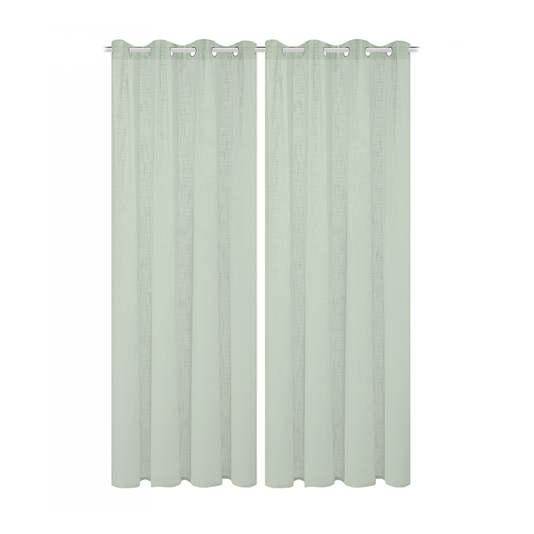 Ösenschal Softy 2er-Set - Polyester - Pastellgrün - 140 x 160 cm