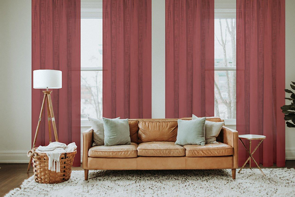 Fertiggardine Softy - Polyester - Beere - 140 x 225 cm