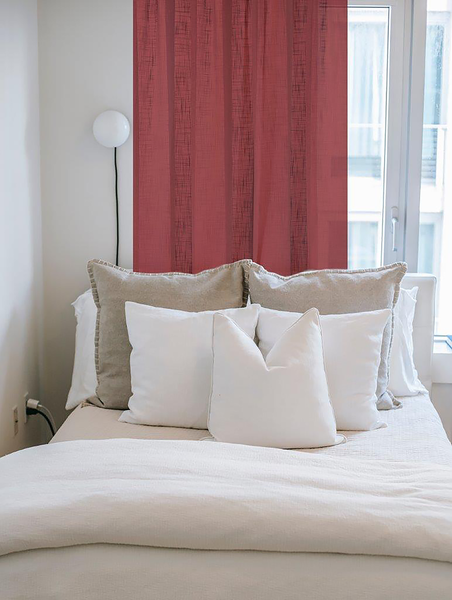 Fertiggardine Softy - Polyester - Beere - 140 x 225 cm