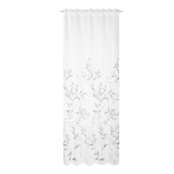 Fertiggardine Paulas - Polyester / Viskose - Grau - 140 x 245 cm