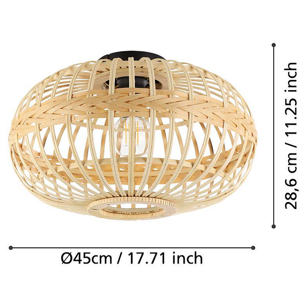 Deckenleuchte Amsfield - Stahl - 1-flammig