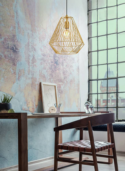 Pendelleuchte Stype - Stahl - 1-flammig - Gold - Flammenanzahl: 1