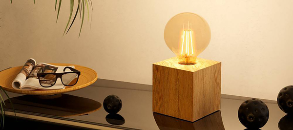 Tischleuchte Prestwick - Holzwerkstoff - 1-flammig - Beige