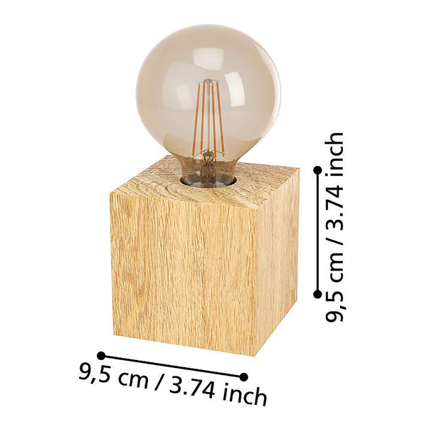 Tischleuchte Prestwick - Holzwerkstoff - 1-flammig - Beige