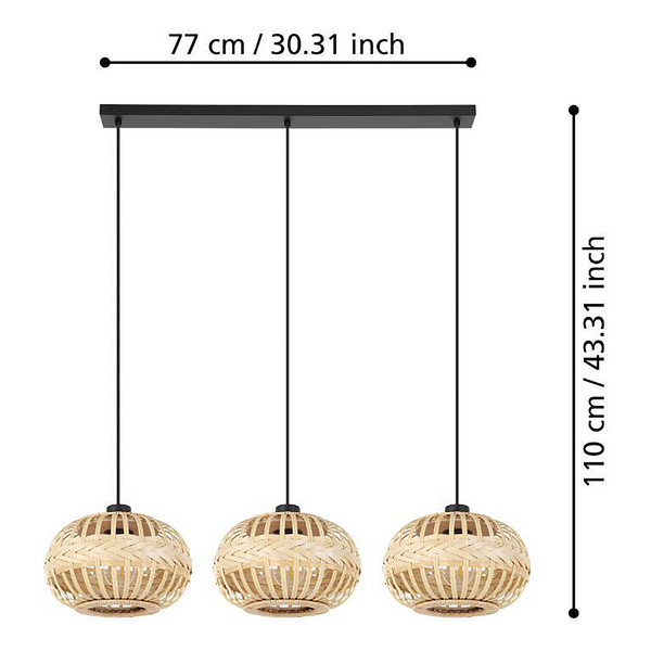 Pendelleuchte Amsfield Typ A - Stahl - 3-flammig