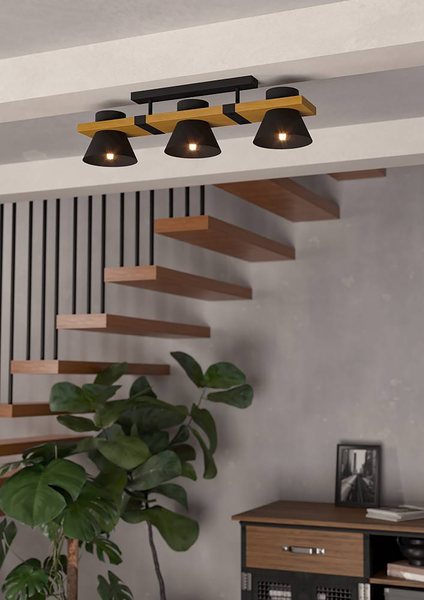 Deckenleuchte Maccles - Stahl - 3-flammig