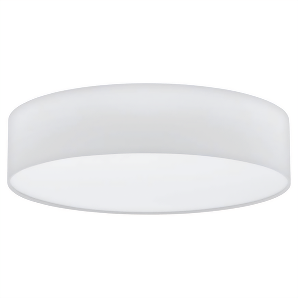 Deckenleuchte Pasteri Typ B - Stahl / Mischgewebe - 3-flammig - Weiß - Flammenanzahl: 3