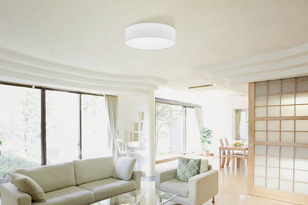 Deckenleuchte Pasteri Typ B - Stahl / Mischgewebe - 3-flammig - Weiß - Flammenanzahl: 3