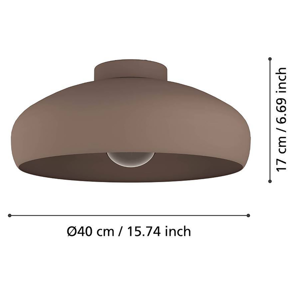 Deckenleuchte Mogano - Stahl - 1-flammig
