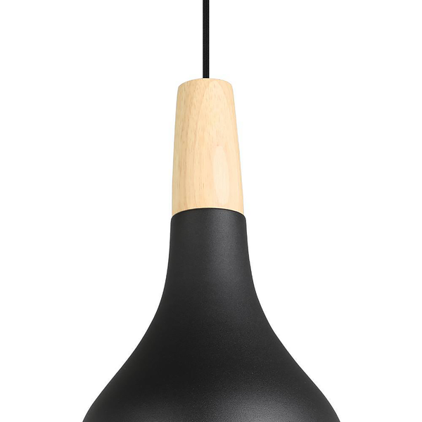 Pendelleuchte Sabinar - Stahl - 1-flammig - Schwarz - Durchmesser: 18 cm