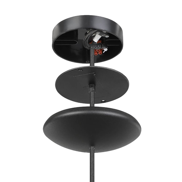 Pendelleuchte Sabinar - Stahl - 1-flammig - Schwarz - Durchmesser: 18 cm
