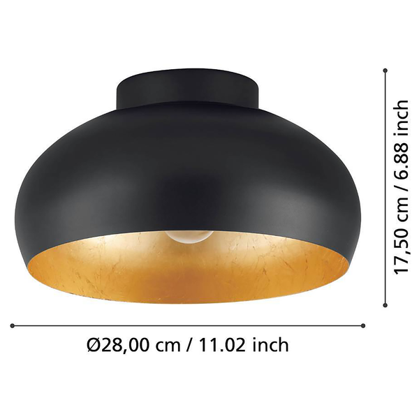 Deckenleuchte Mogano 2 - Stahl - 1-flammig - Gold