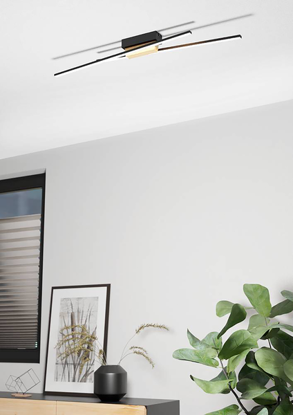 Deckenleuchte Panagria - Stahl / Polycarbonat - 2-flammig