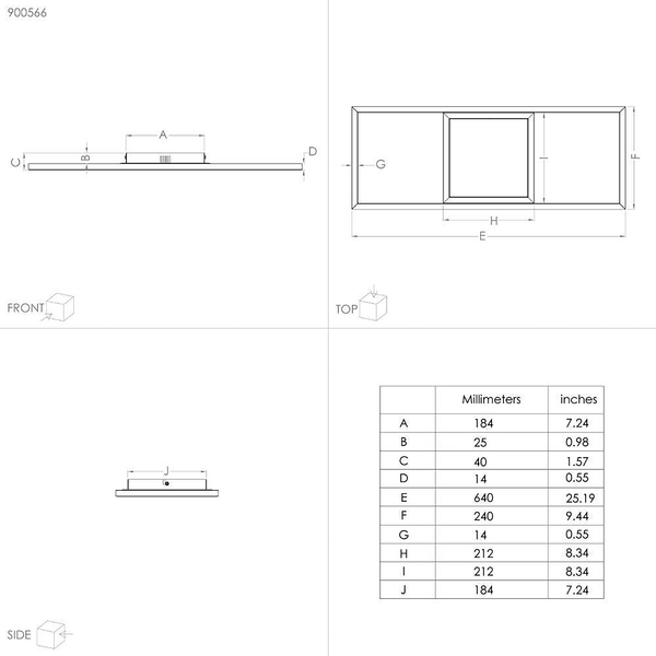 Deckenleuchte Calagrano-Z Typ A - Stahl / Polycarbonat - 1-flammig