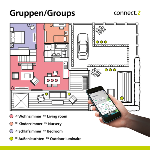 Deckenleuchte Calagrano-Z Typ A - Stahl / Polycarbonat - 1-flammig