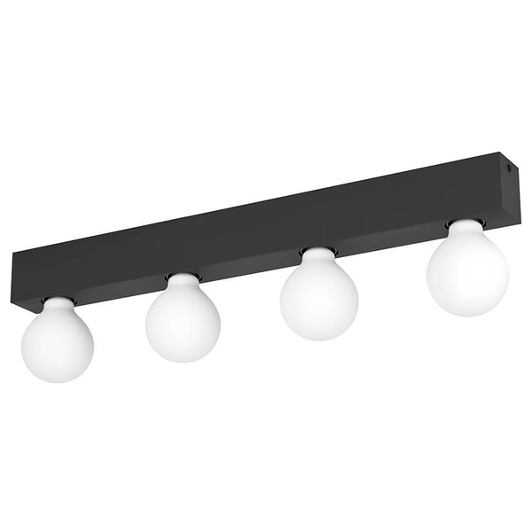 Wandleuchte Guanal - Stahl / Aluminium - 4-flammig - Schwarz