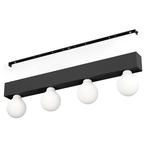 Wandleuchte Guanal - Stahl / Aluminium - 4-flammig - Schwarz