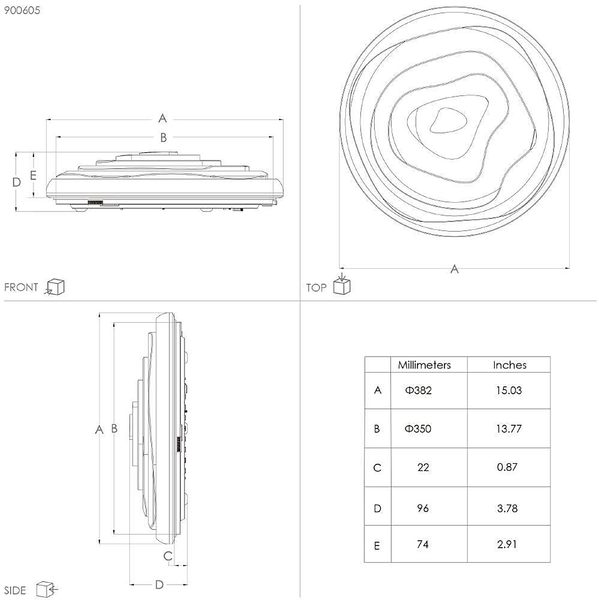 Deckenleuchte Battistona - Stahl / Polycarbonat - 8-flammig - Flammenanzahl: 8
