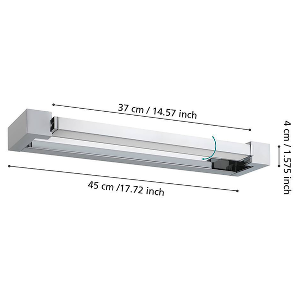 Deckenleuchte Gemiliana - Stahl / Polycarbonat - 1-flammig - Silber