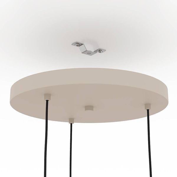 Pendelleuchte Romazzina - Stahl - 3-flammig - Beige