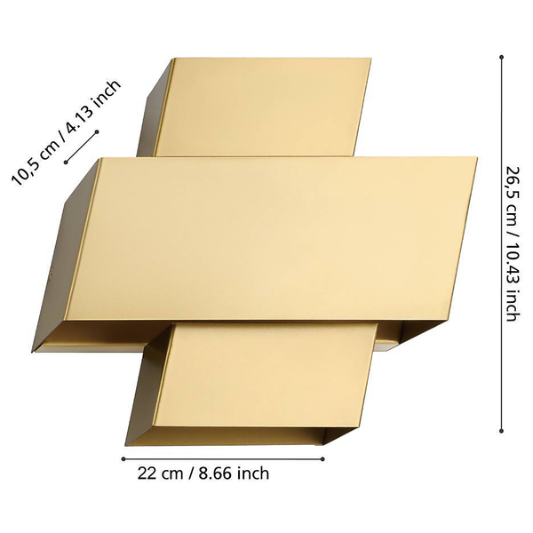 Wandleuchte Timparossa - Stahl - 1-flammig - Gold