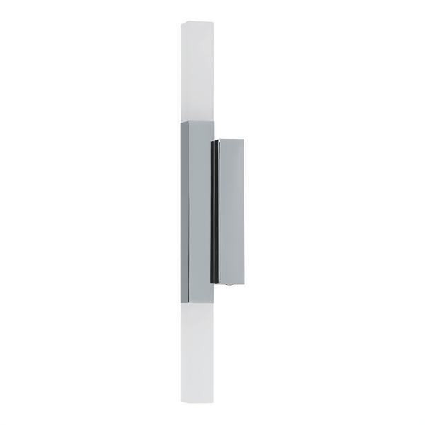 Wandleuchte Alcudia - Stahl / Polycarbonat - 2-flammig - Silber