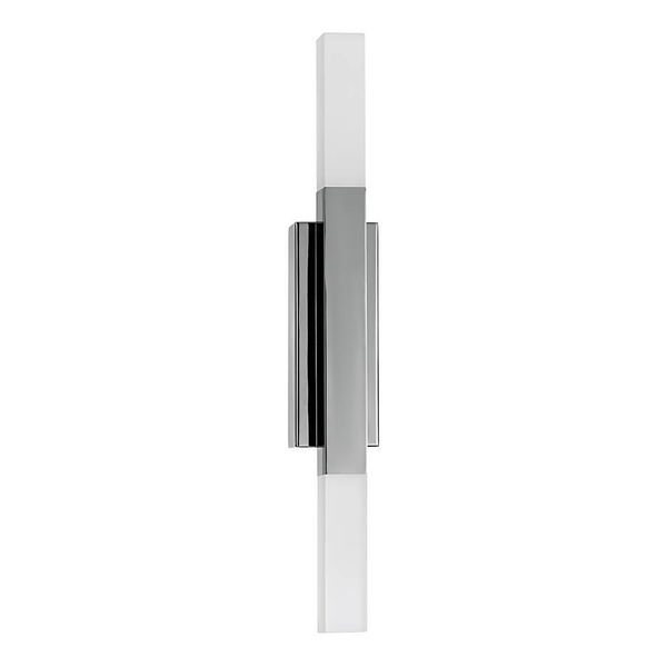 Wandleuchte Alcudia - Stahl / Polycarbonat - 2-flammig - Silber
