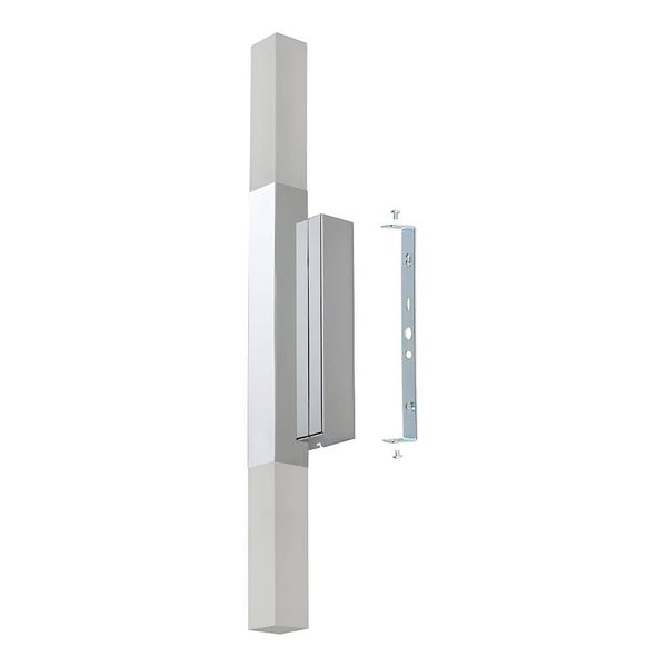 Wandleuchte Alcudia - Stahl / Polycarbonat - 2-flammig - Silber