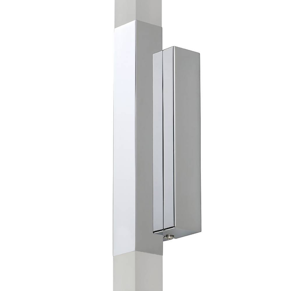 Wandleuchte Alcudia - Stahl / Polycarbonat - 2-flammig - Silber