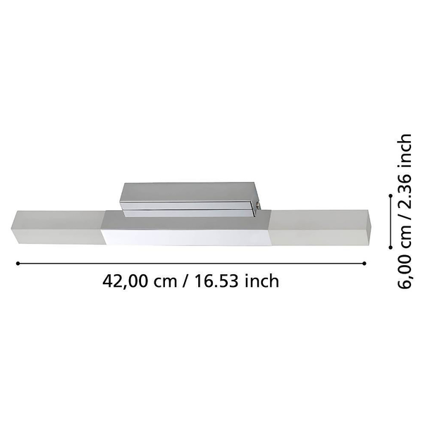Wandleuchte Alcudia - Stahl / Polycarbonat - 2-flammig - Silber