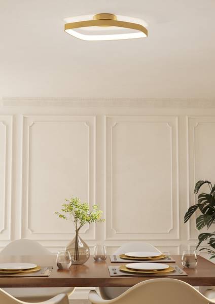 Deckenleuchte Vallerosa - Stahl / Polycarbonat - 1-flammig