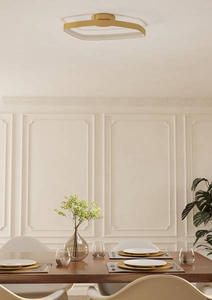 Deckenleuchte Vallerosa - Stahl / Polycarbonat - 1-flammig