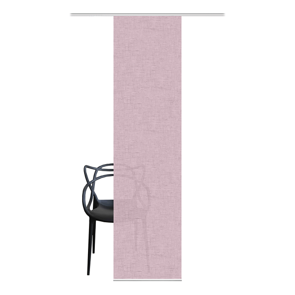 Schiebevorhang Pive - Webstoff - Rosé - 60 x 245 cm - 1er Set