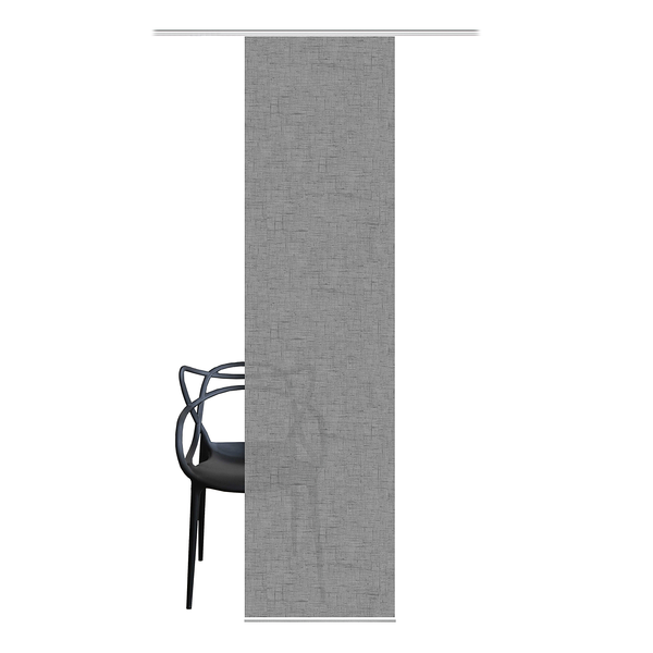 Schiebevorhang Pive - Webstoff - Grau - 60 x 245 cm - 1er Set
