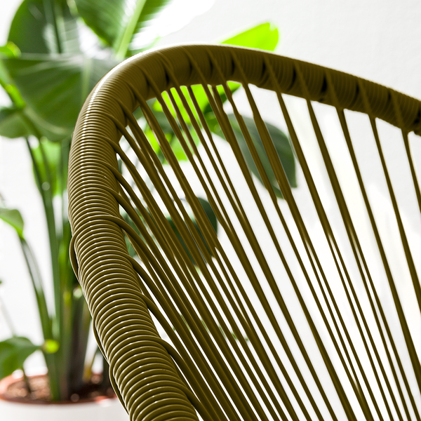 Sitzgruppe Copacabana 3-teilig - Stahl / Polyrattan - Olivgrün