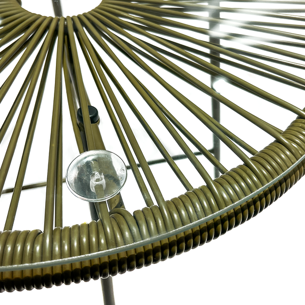 Sitzgruppe Copacabana 3-teilig - Stahl / Polyrattan - Olivgrün
