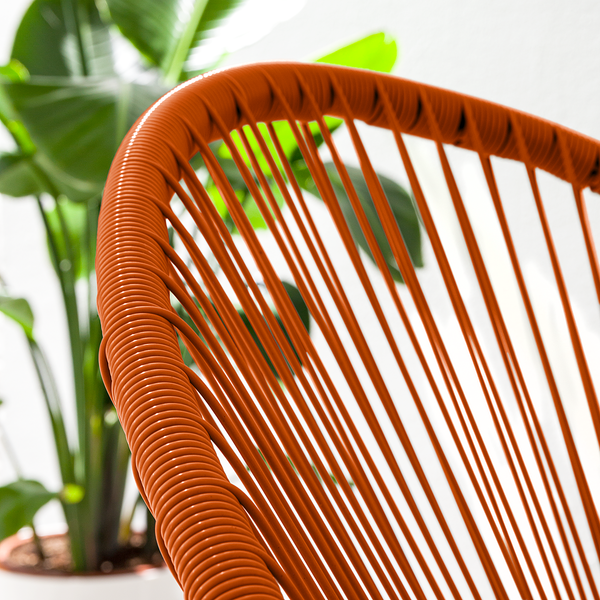 Sitzgruppe Copacabana 3-teilig - Stahl / Polyrattan - Terracotta