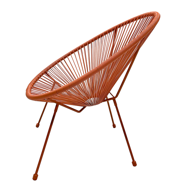 Sitzgruppe Copacabana 3-teilig - Stahl / Polyrattan - Terracotta