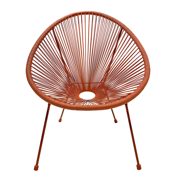 Sitzgruppe Copacabana 3-teilig - Stahl / Polyrattan - Terracotta