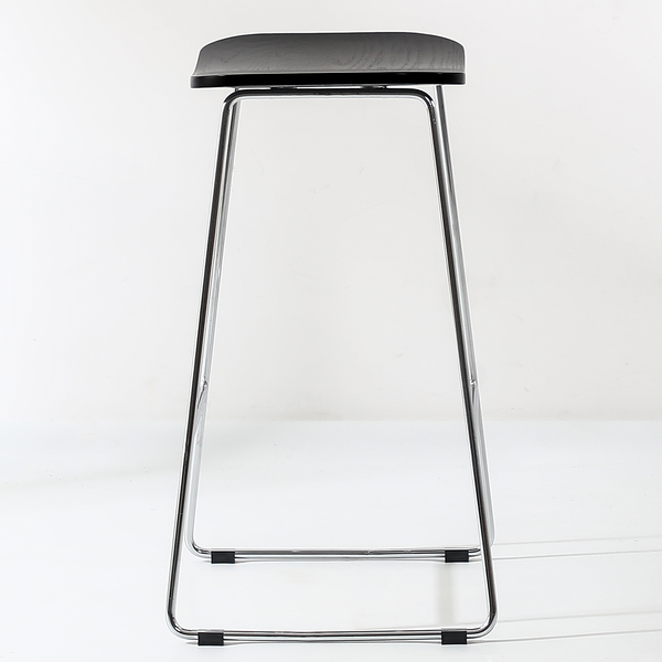 Barhocker Lagando 2er-Set - Schwarz - Silber - Eisen - 39 x 67 x 50 cm