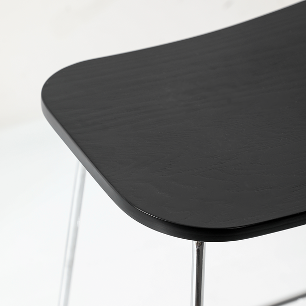 Barhocker Lagando 2er-Set - Schwarz - Silber - Eisen - 39 x 67 x 50 cm