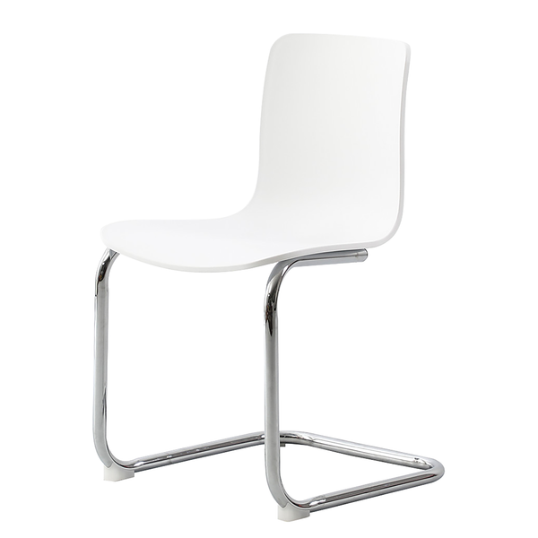 Freischwinger Mendosa 2er-Set - Silber - Weiß - Eisen - Polypropylen - 48 x 79 x 50 cm