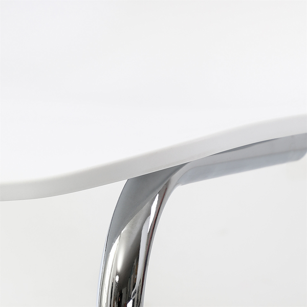 Freischwinger Mendosa 2er-Set - Silber - Weiß - Eisen - Polypropylen - 48 x 79 x 50 cm